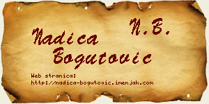 Nadica Bogutović vizit kartica